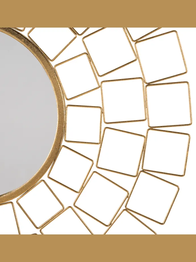 Dekospiegel LABRIT in Gold - (W) 90 x (H) 90 x (L) 3 cm