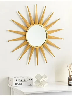 Dekospiegel PERELLI in Gold - (W) 60 x (H) 60 x (L) 3 cm