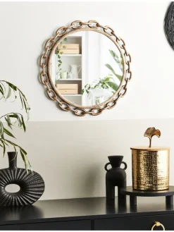 Dekospiegel YEBRA in Gold - (W) 46 x (H) 46 x (L) 4 cm