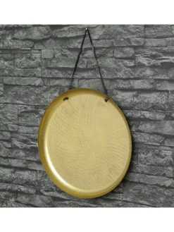 Dekotablett Dekoteller aus Metall magnetisch D: 38,5cm in gold