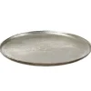 Dekoteller Dekotablett runder Kerzenteller Aluminium D: 30cm in silber