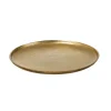 Dekoteller Dekotablett runder Kerzenteller Aluminium D: 20cm in gold