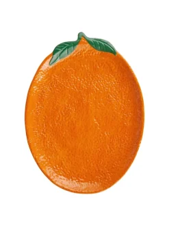Deko-Teller ORANGE in Dunkelorange