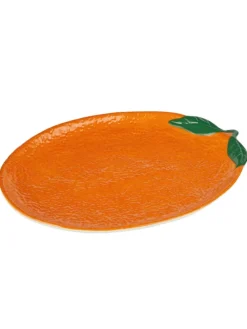 Deko-Teller ORANGE in Dunkelorange