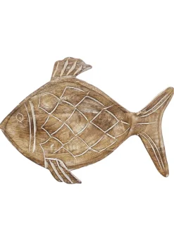 Deko-Teller PESCADO Fisch in Braun
