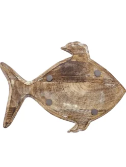 Deko-Teller PESCADO Fisch in Braun
