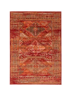 Designer Teppich Pop-Vintage Orient Bordüre in Terracotta