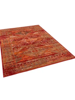 Designer Teppich Pop-Vintage Orient Bordüre in Terracotta