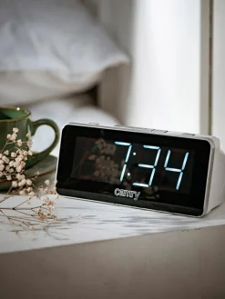 Digitaler Radiowecker in Silber