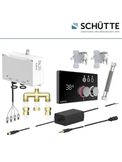 Digitales Duschsystem ''Aquadot'' in Schwarz/ Chrom