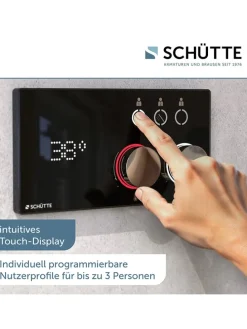 Digitales Duschsystem ''Aquadot'' in Schwarz/ Chrom