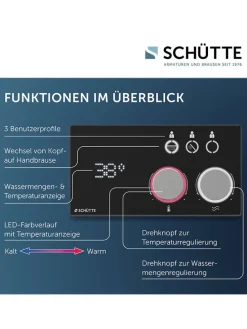 Digitales Duschsystem ''Aquadot'' in Schwarz/ Chrom