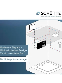 Digitales Duschsystem ''Aquadot'' in Schwarz/ Chrom