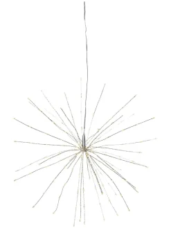 3D-LED-Hängestern "Firework" in Silber - (H)45 cm
