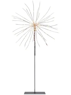 3D-LED-Standstern "Firework" in Silber - (H)50 cm
