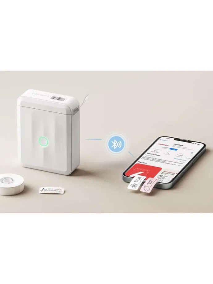 D110M Tragbarer Bluetooth-Etikettendrucker Weiß