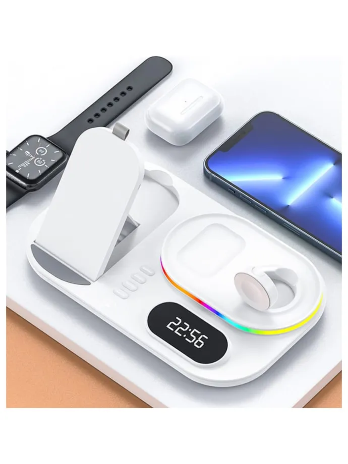 Docking-Station für iPhone, Apple-Watch und AirPods in Weiß