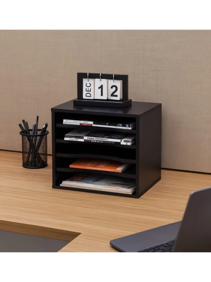 Dokumentenablage in Schwarz - (B)35,5 x (H)33 x (T)25 cm