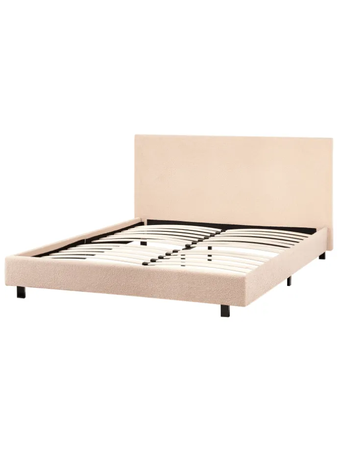 Doppelbett ALBI in Beige/Schwarz - (W) 155 x (H) 94 x (L) 211 cm