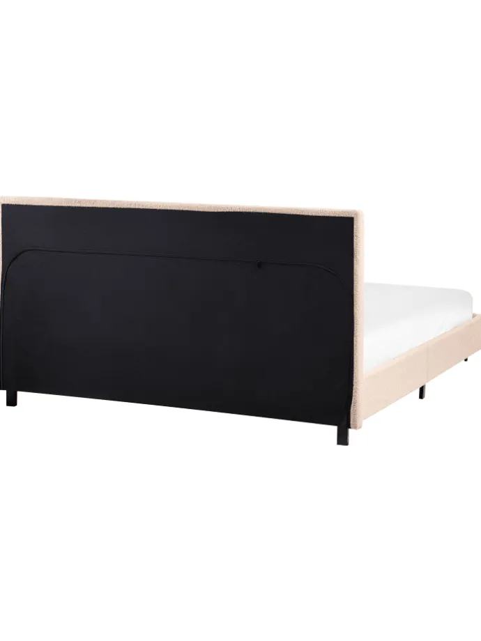 Doppelbett ALBI in Beige/Schwarz - (W) 155 x (H) 94 x (L) 211 cm