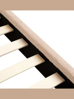 Doppelbett ALBI in Beige/Schwarz - (W) 155 x (H) 94 x (L) 211 cm