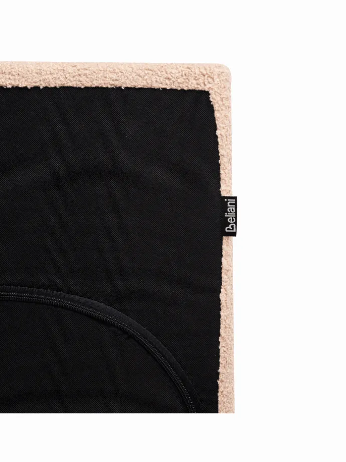 Doppelbett ALBI in Beige/Schwarz - (W) 155 x (H) 94 x (L) 211 cm