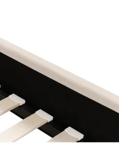 Doppelbett AMBILLOU in Beige/Gold - (W) 157 x (H) 126 x (L) 214 cm