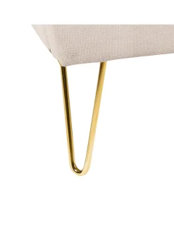 Doppelbett AMBILLOU in Beige/Gold - (W) 157 x (H) 126 x (L) 214 cm