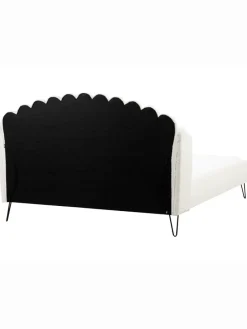 Doppelbett AMBILLOU in Weiß/Schwarz - (W) 197 x (H) 126 x (L) 214 cm