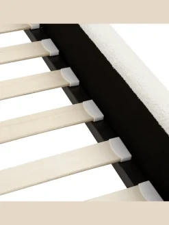 Doppelbett AMBILLOU in Weiß/Schwarz - (W) 197 x (H) 126 x (L) 214 cm