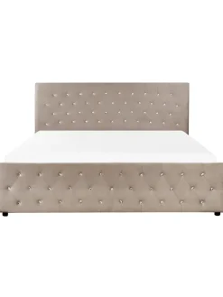 Doppelbett AMIENS in Beige - (W) 191 x (H) 109 x (L) 217 cm