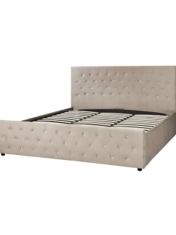 Doppelbett AMIENS in Beige - (W) 191 x (H) 109 x (L) 217 cm