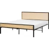 Doppelbett AVANTON in Schwarz/Braun - (W) 165 x (H) 90 x (L) 208 cm