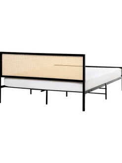 Doppelbett AVANTON in Schwarz/Braun - (W) 165 x (H) 90 x (L) 208 cm