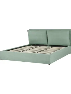 Doppelbett BAJONNA in Grün - (W) 204 x (H) 102 x (L) 235 cm