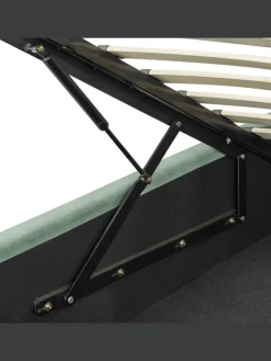 Doppelbett BAJONNA in Grün - (W) 204 x (H) 102 x (L) 235 cm