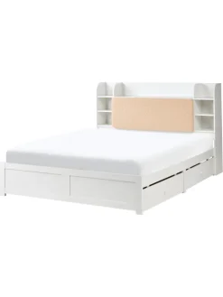 Doppelbett BIZOU in Weiß/Beige - (W) 168 x (H) 110 x (L) 227 cm