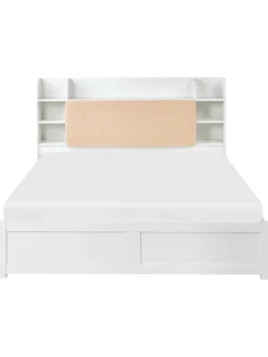 Doppelbett BIZOU in Weiß/Beige - (W) 168 x (H) 110 x (L) 227 cm