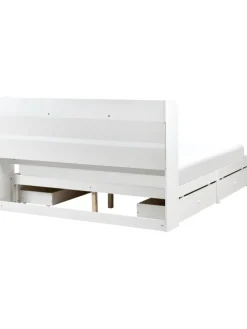 Doppelbett BIZOU in Weiß/Beige - (W) 168 x (H) 110 x (L) 227 cm