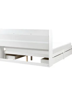 Doppelbett BIZOU in Weiß/Beige - (W) 188 x (H) 110 x (L) 227 cm