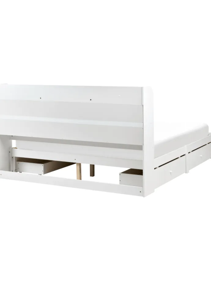 Doppelbett BIZOU in Weiß/Beige - (W) 188 x (H) 110 x (L) 227 cm