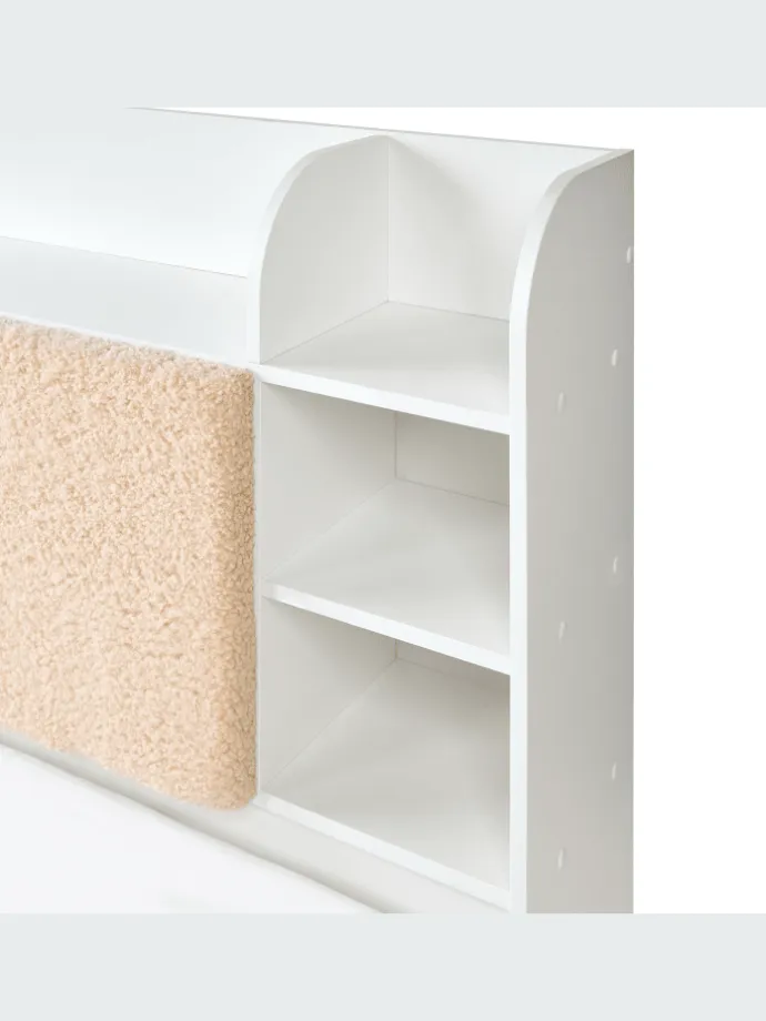 Doppelbett BIZOU in Weiß/Beige - (W) 188 x (H) 110 x (L) 227 cm