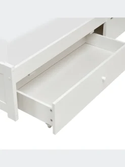 Doppelbett BIZOU in Weiß/Beige - (W) 188 x (H) 110 x (L) 227 cm