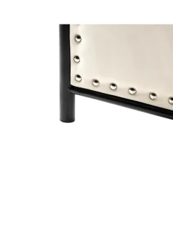 Doppelbett BREUILLET in Schwarz/Beige - (W) 165 x (H) 95 x (L) 207 cm