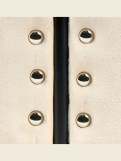 Doppelbett BREUILLET in Schwarz/Beige - (W) 165 x (H) 95 x (L) 207 cm