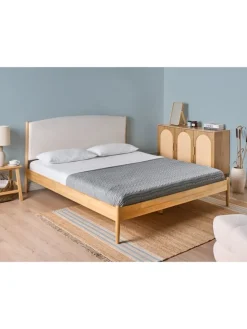 Doppelbett CLAIRAC in Braun - (W) 187 x (H) 100 x (L) 208 cm