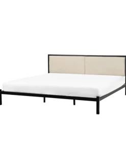 Doppelbett CLAMART in Schwarz/Beige - (W) 187 x (H) 85 x (L) 210 cm