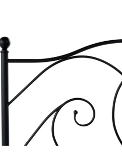 Doppelbett DINARD in Schwarz - (W) 127 x (H) 118 x (L) 208 cm