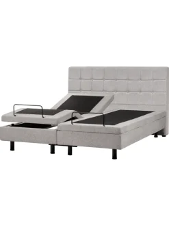 Doppelbett DUKE in Grau/Schwarz - (W) 161 x (H) 102 x (L) 216 cm