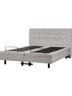 Doppelbett DUKE in Grau/Schwarz - (W) 161 x (H) 102 x (L) 216 cm